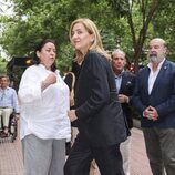 La Infanta Cristina, Antonio Resines y Ana Pérez-Lorente en el funeral de la hermana de Lorenzo Caprile