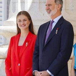 La Princesa Leonor y el Rey Felipe VI en la celebración del décimo aniversario del reinado de Felipe VI