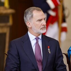 El Rey Felipe VI con la insignia del Toisón de Oro en los actos por su décimo aniversario de reinado