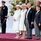Los Reyes Carlos y Camilla y Naruhito y Masako de Japón en la bienvenida a los Emperadores de Japón por su Visita de Estado a Reino Unido