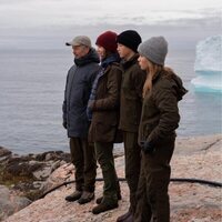 Federico y Mary de Dinamarca y sus hijos Vincent y Josephine en su primera visita oficial a Groenlandia como Reyes