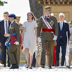 Los Reyes Felipe y Letizia y la Infanta Sofía en el nombramiento a la Princesa Leonor como Dama Alférez Cadete