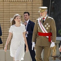 El Rey Felipe VI y la Infanta Sofía en el nombramiento a la Princesa Leonor como Dama Alférez Cadete