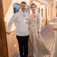 Federico y Mary de Dinamarca antes de una cena de gala en su primera visita oficial a Groenlandia como Reyes