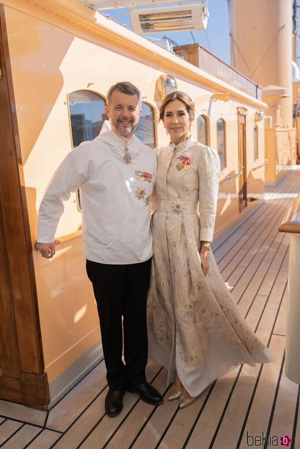 Federico y Mary de Dinamarca antes de una cena de gala en su primera visita oficial a Groenlandia como Reyes