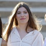 La Infanta Sofía y la Princesa Leonor en el encuentro con antiguos ganadores de los Premios Princesa de Girona