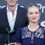 La Princesa Leonor con los pendientes de zafiros de la Reina Letizia en los Premios Princesa de Girona 2024