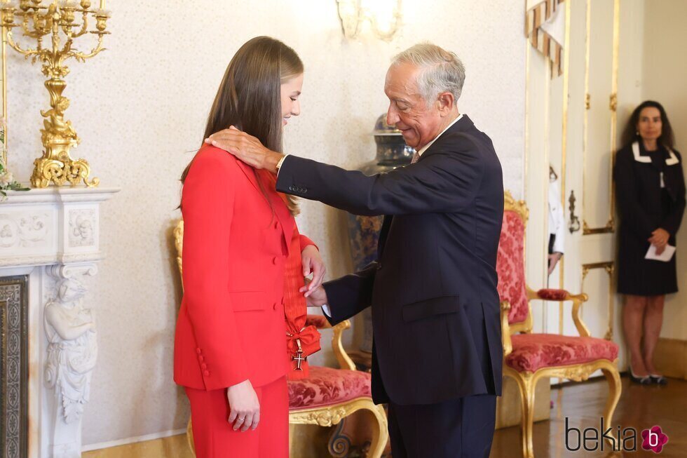 El Presidente de Portugal condecora a la Princesa Leonor con la Gran Cruz de la Orden de Cristo