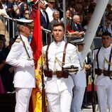 Pedro López-Quesada y Borbón-Dos Sicilias en su Jura de Bandera en la Escuela Naval Militar de Marín