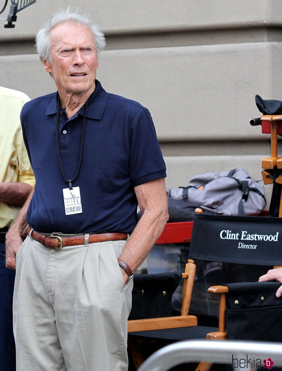 Clint Eastwood en el rodaje de la película 'Sully'