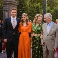 Felipe y Matilde de Bélgica y sus hijos en el Día Nacional de Bélgica 2024