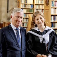 Felipe de Bélgica y Elisabeth de Bélgica en la graduación de Elisabeth de Bélgica en Oxford