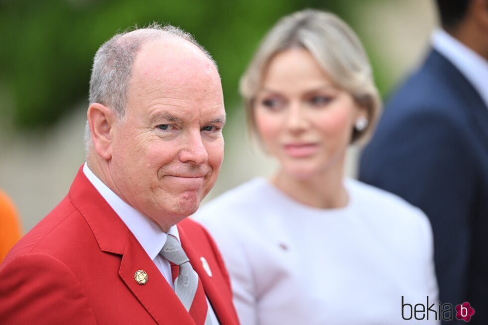 Los Príncipes Alberto y Charlene de Mónaco en la Ceremonia de Apertura de la Juegos Olímpicos 2024 de París