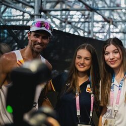 La Princesa Leonor y la Infanta Sofía con Pablo Herrera y Adrián Gavira en los Juegos Olímpicos de París 2024