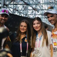 La Princesa Leonor y la Infanta Sofía con Pablo Herrera y Adrián Gavira en los Juegos Olímpicos de París 2024