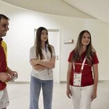 La Princesa Leonor y la Infanta Sofía hablando con Nadal y Alcaraz en los Juegos Olímpicos de París 2024