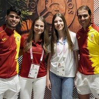 La Princesa Leonor y la Infanta Sofía con Nadal y Alcaraz en los Juegos Olímpicos de París 2024