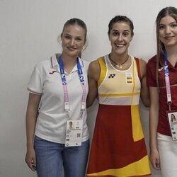 La Princesa Leonor y la Infanta Sofía con Carolina Marín en los Juegos Olímpicos de París 2024