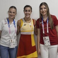 La Princesa Leonor y la Infanta Sofía con Carolina Marín en los Juegos Olímpicos de París 2024