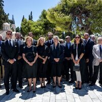 La Familia Real Griega en el funeral de Miguel de Grecia