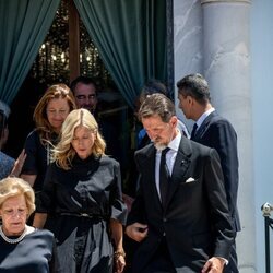 Ana María de Grecia, Pablo y Marie Chantal de Grecia, Alexia de Grecia y Nicolás de Grecia en el funeral de Miguel de Grecia