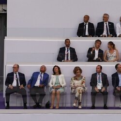 La Reina Sofía con Alberto de Mónaco y Carlos Gustavo y Silvia de Suecia en la ceremonia de clausura de los Juegos Olímpicos de París 2024