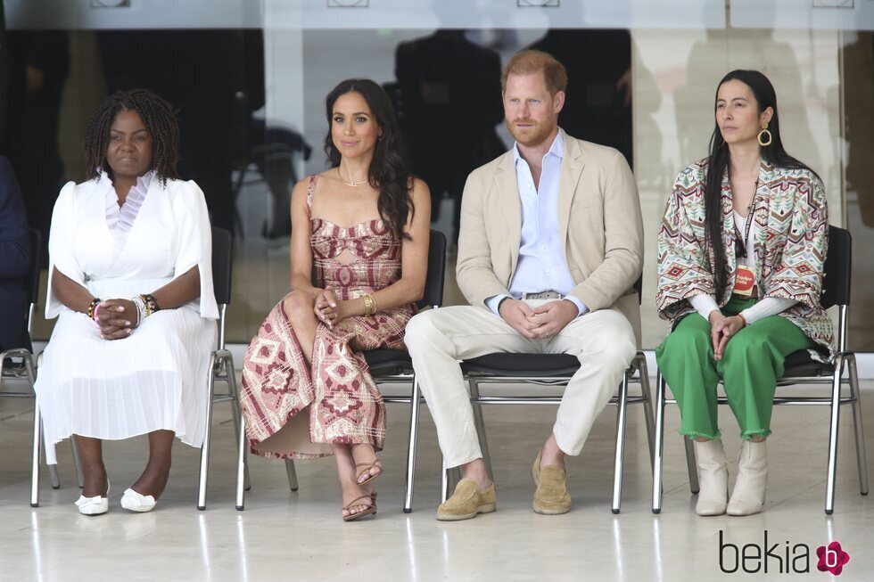 El Príncipe Harry y Meghan Markle en Colombia en su visita en agosto 2024