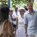 El Príncipe Harry y Meghan Markle en San Basilio de Palenque en Colombia