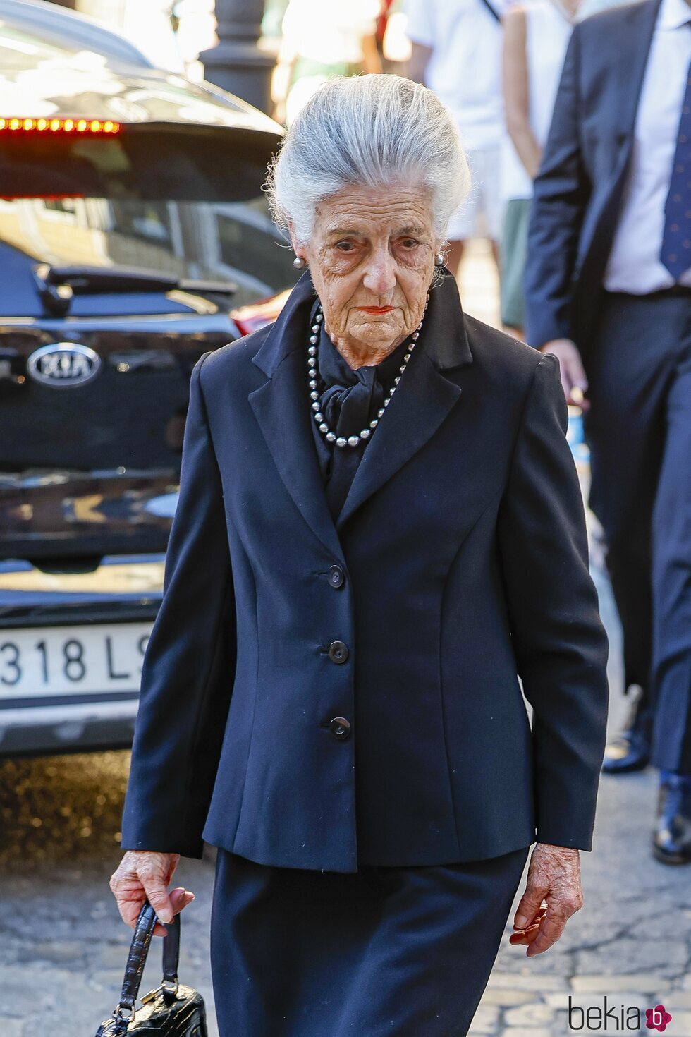 Teresa de Borbón-Dos Sicilias en el funeral de Juan Gómez-Acebo