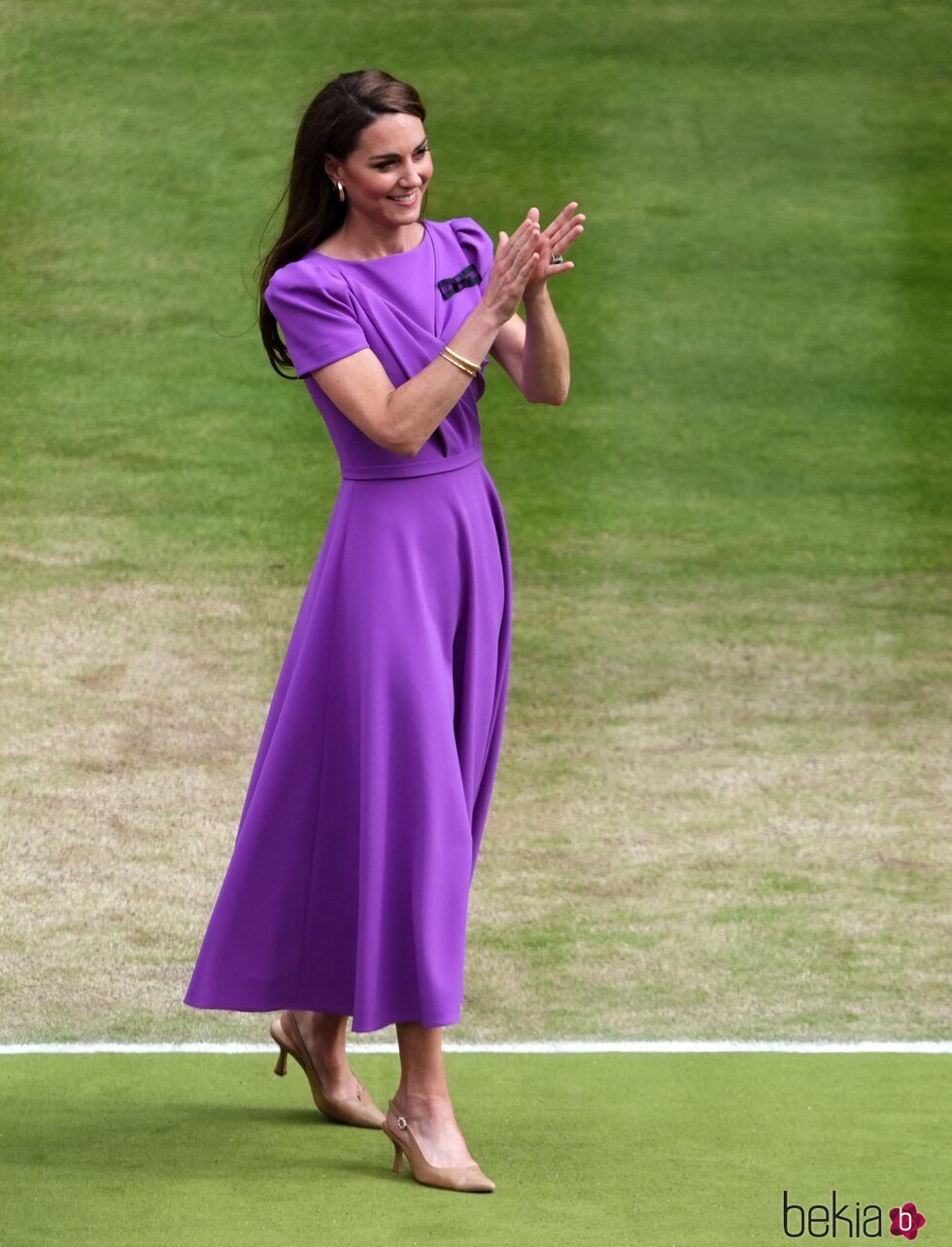 Kate Middleton aplaudiendo a Alcaraz en Wimbledon 2024