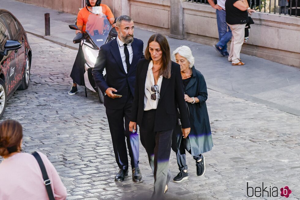 Laura Ponte en el funeral de Juan Gómez-Acebo