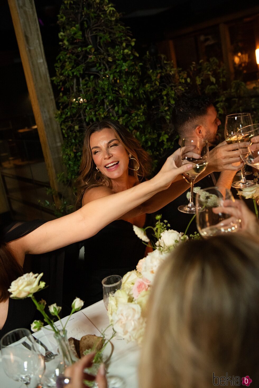 Mar Flores durante la cena de presentación de su colección para la Maison Malne