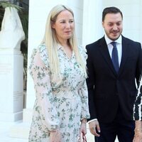 Theodora de Grecia y Matthew Kumar con Ana María de Grecia antes de su boda