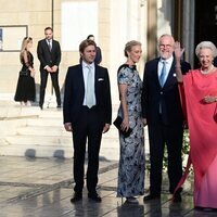 La Princesa Benedicta de Dinamarca y su familia durante la boda de Theodora de Grecia