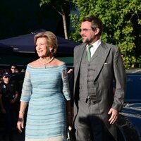 Ana María de Grecia y Nicolás de Grecia en la boda de Theodora de Grecia y Matthew Kumar