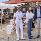 La Princesa Leonor, muy cariñosa con la Reina Letizia en presencia del Rey Felipe VI en Carril, Vilagarcía de Arousa