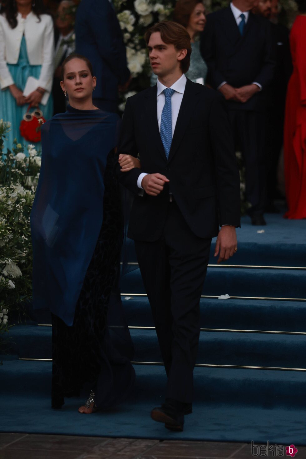 Irene Urdangarin y Miguel Urdangarin en la boda de Theodora de Grecia y Matthew Kumar