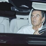 Pedro Campos en coche durante la estancia del Rey Juan Carlos en su casa