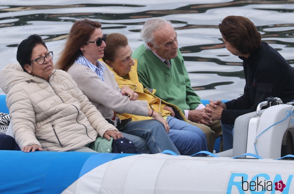 La Infanta Margarita y Carlos Zurita navegando en Sanxenxo