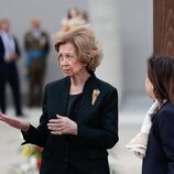 La Reina Sofía y Margarita Robles en el acto por el aniversario de la creación de la UME