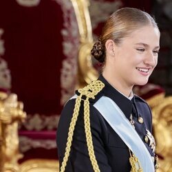 La Princesa Leonor, sonriente en la recepción oficial por el Día de la Hispanidad 2024