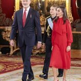 Los Reyes Felipe y Letizia y la Princesa Leonor en la recepción oficial del Día de la Hispanidad 2024