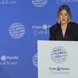 Beatriz Serrano en su discurso tras ser proclamada finalista del Premio Planeta 2024