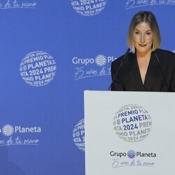 Beatriz Serrano en su discurso tras ser proclamada finalista del Premio Planeta 2024