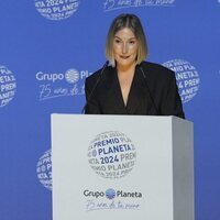 Beatriz Serrano en su discurso tras ser proclamada finalista del Premio Planeta 2024