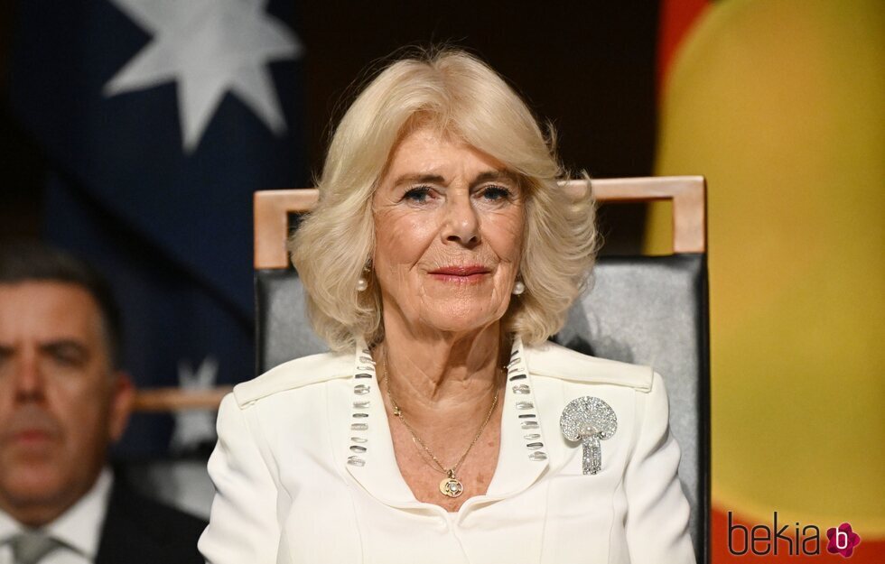 La Reina Camilla en el Parlamento australiano en Canberra durante su visita de estado a Australia en octubre de 2024