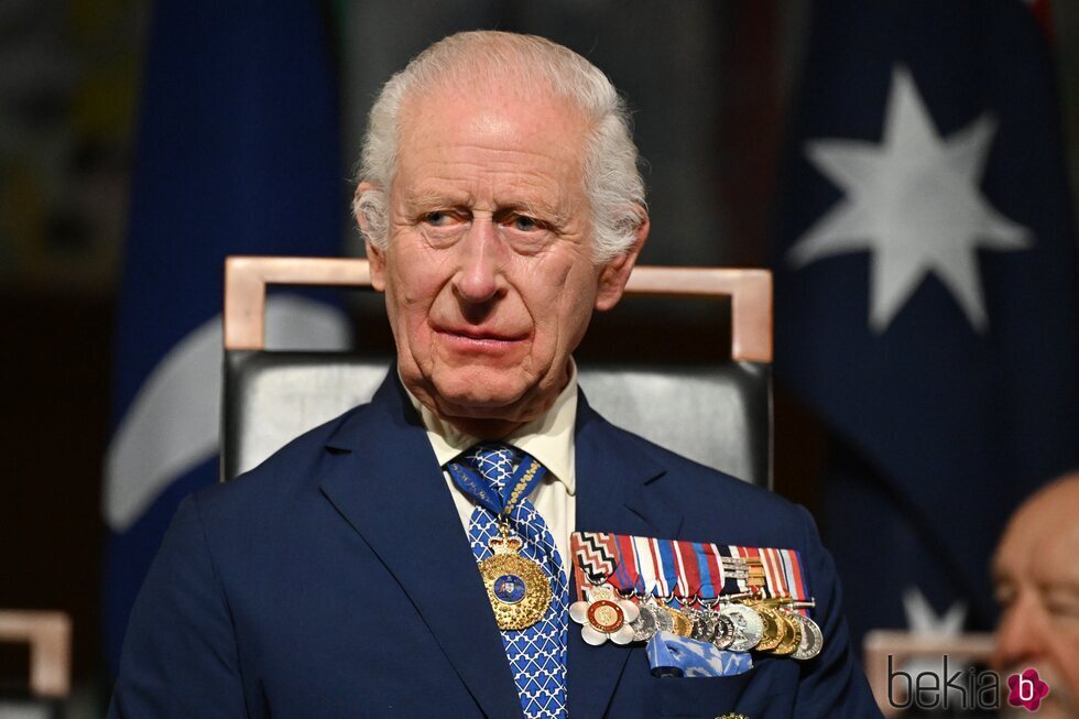 El Rey Carlos III en el Parlamento australiano en Canberra durante su visita de estado a Australia en octubre de 2024