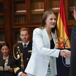 La Princesa Leonor durante el acto de entrega de la Medalla de Asturias