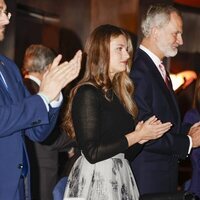 La Princesa Leonor, el Rey Felipe, la Reina Letizia y la Infanta Sofía durante el concierto de los Premios Princesa de Asturias