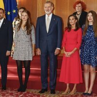 Los Reyes Felipe y Letizia, la Princesa Leonor y la Infanta Sofía en los Premios Fin de Grado en Oviedo